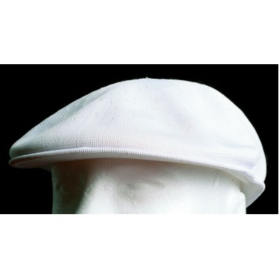 New Kangol Tropic 504 All White Kangaroo Golfer's Flat Cap Hat  Size XL XLARGE  eb-68759409